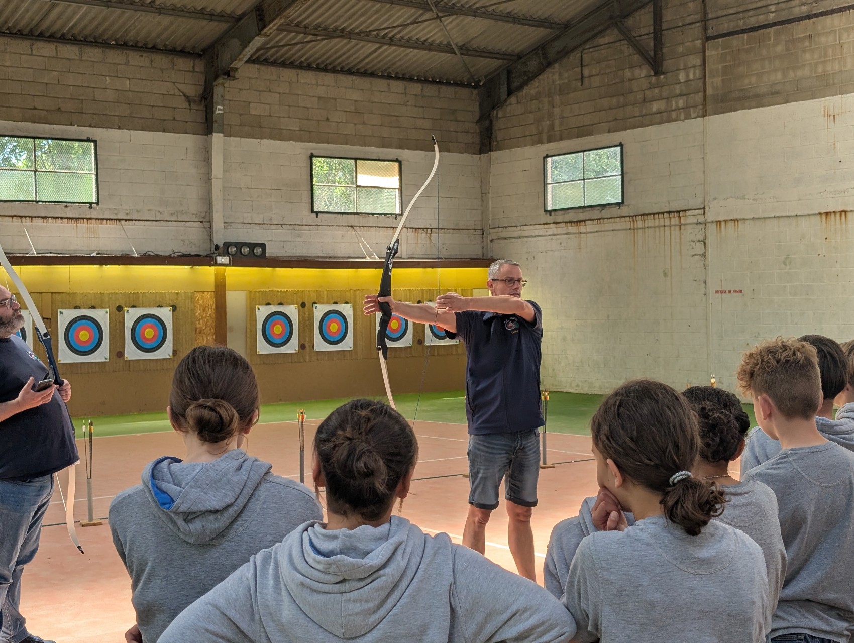 Découverte du tir pour des collégiens